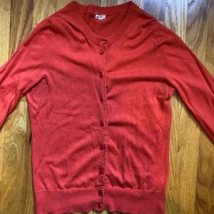 J. Crew Orange Cardigan
